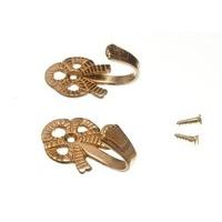 Curtain Tie Back Hold Back Hooks Small Bow 45MM Eb with Screws ( 50 pairs )