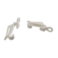 Curtain Rail Track Glide Glider Hooks to Fit Drape Silver White ( pack of 250 )