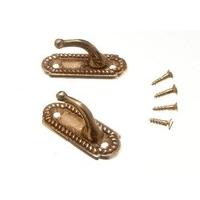 curtain tie hold back hooks georgian brass plated 45mm screws 50 pairs ...