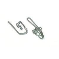 Curtain Header Tape Hooks Cp Chrome Plated Metal ( pack of 500 )