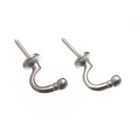 curtain tie hold back hooks ball end matt chrome 10pairs 