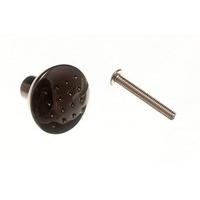 Cupboard Door Pull Handle Dimple Knob Black Nickel 28MM + Screws ( pack 200 )