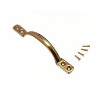 cupboard door handle front fix sash brass 5 inch 125mm with screws pac ...