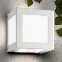 cubo cube shaped exterior wall lamp white