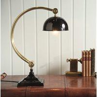 CURVED STUDY LAMP in Antique Brass Finish
