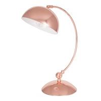 curved copper desk lamp