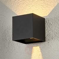 cube shaped ella led outdoor wall light