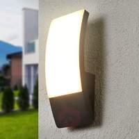 curved led outdoor wall light siara dark grey