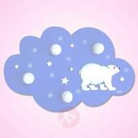 Cute Cloud Polar Bear ceiling light with LEDs