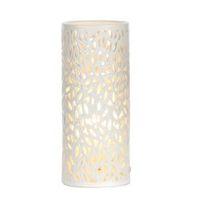 Cutout Leaf Cream Ceramic Table Lamp
