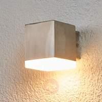 Cubic stainless steel LED outdoor wall light Hedda