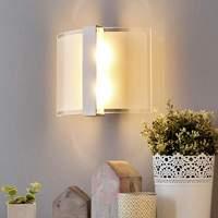 curved glass dina wall light with switch