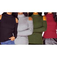 Cut-Shoulder Jumper - 4 Colours