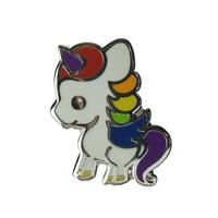 cute rainbow unicorn enamel pin