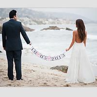 Customized Wedding Save The Date Banner Party Engagement Garlands with White String