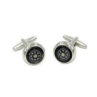 Cufflinks 2pcs, Color Block Silver Fashionable Cufflink Men\'s Jewelry