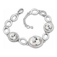 Cubic Zirconia Delicate Chain Bracelet, Silver