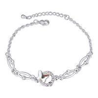 Cubic Zirconia Butterfly Bracelet, Silver