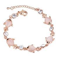 Cubic Zirconia Marine Romance Bracelet, Rose Gold/Pink
