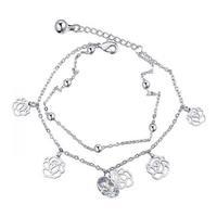 Cubic Zirconia Playful Charm Bracelet, Silver