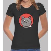 Cute Winking Cat Tee