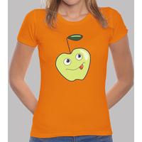 Cute Smiling Cartoon Apple