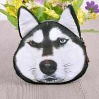 Cute Fashion Women Coin Purse Dog Animal Print Mini Wallet Zipper Closure Small Clutch Bag