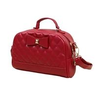 Cute PU Leather Bowknot Candy Color Small Crossbody Bag for Women