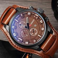 curren mens watches top brand luxury leather quartz watch men fashion  ...