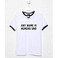 Customisable Numero Uno Ringer T Shirt - As Worn By Arnold Schwarzenegger