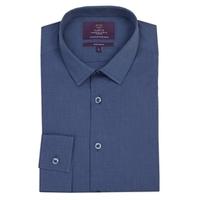 curtis plain navy end on end extra slim fit mens shirt with contrast s ...