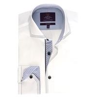 Curtis White Slim Fit Shirt With Contrast Detail - High Collar