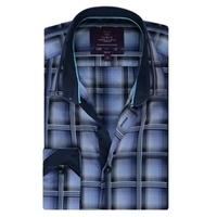 curtis navy white large check slim fit mens shirt