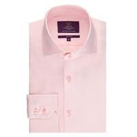 Curtis Light Pink Twill Slim Fit Men\'s Shirt - High Collar