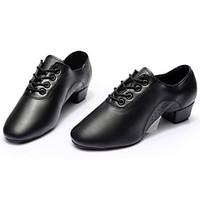 customizable mens dance shoes dance sneakers leather flat heel black