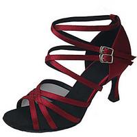 customizable womens dance shoes satin leatherette latin jazz swing sho ...