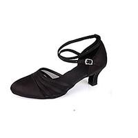 customizable womens dance shoes satin satin latin heels cuban heel pro ...