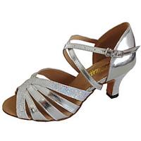 Customizable Women\'s Dance Sandals Customized Heel Leatherette Open Toe Dance Shoes