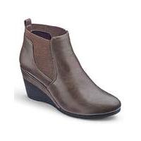 Cushion Walk Wedge Ankle Boots E Fit