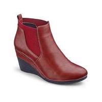 Cushion Walk Wedge Ankle Boots E Fit