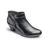 Cushion Walk Leather Ankle Boots E Fit