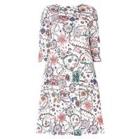 cut for evans ivory printed dress bright multi