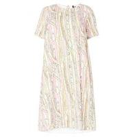 cut for evans pink tunic dress dark multi