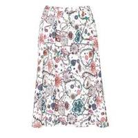 cut for evans printed midi skirt bright multi