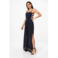 Cut Out Side Maxi Dress - navy