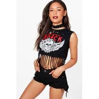 cut out hem fray denim mom shorts black