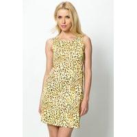 Cut-Out Bright Leopard Print Dress