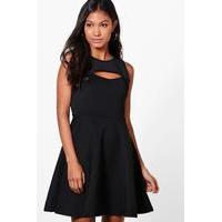 Cutout Sleeveless Dress - black