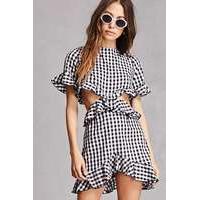 Cutout Gingham Dress