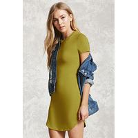 curved hem t shirt dress